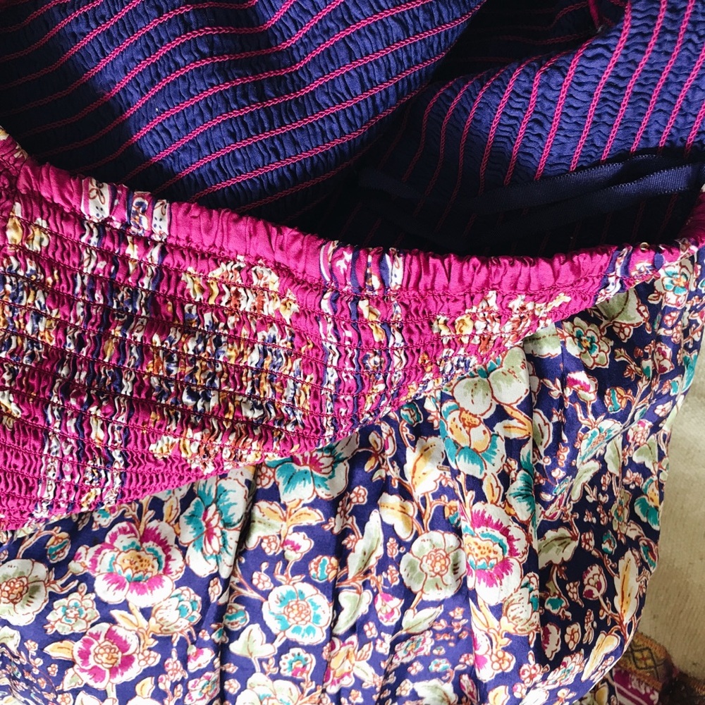Maeve Anthro silk dress Small midi purple floral - Picture 7 of 7